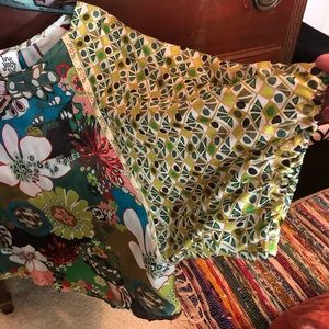 Ivy Jane silk dolman geo-floral blouse, gorgeous